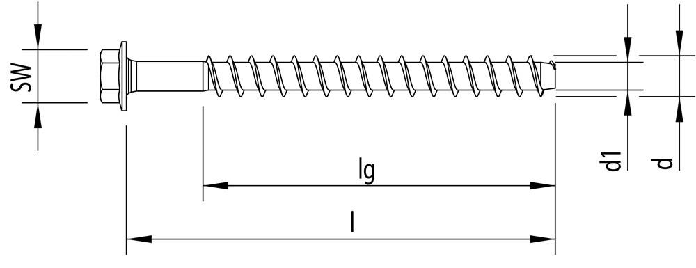 Heco SCHRAUBEN Betonschr Multi-Monti Zesk.Kop Sw-10 Verz 7.5X100/65 - 50 stuks-1