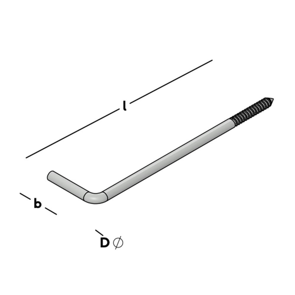 GB Kozijnanker 150X40x6 Mm. Draad Verzinkt - 100 stuks-1