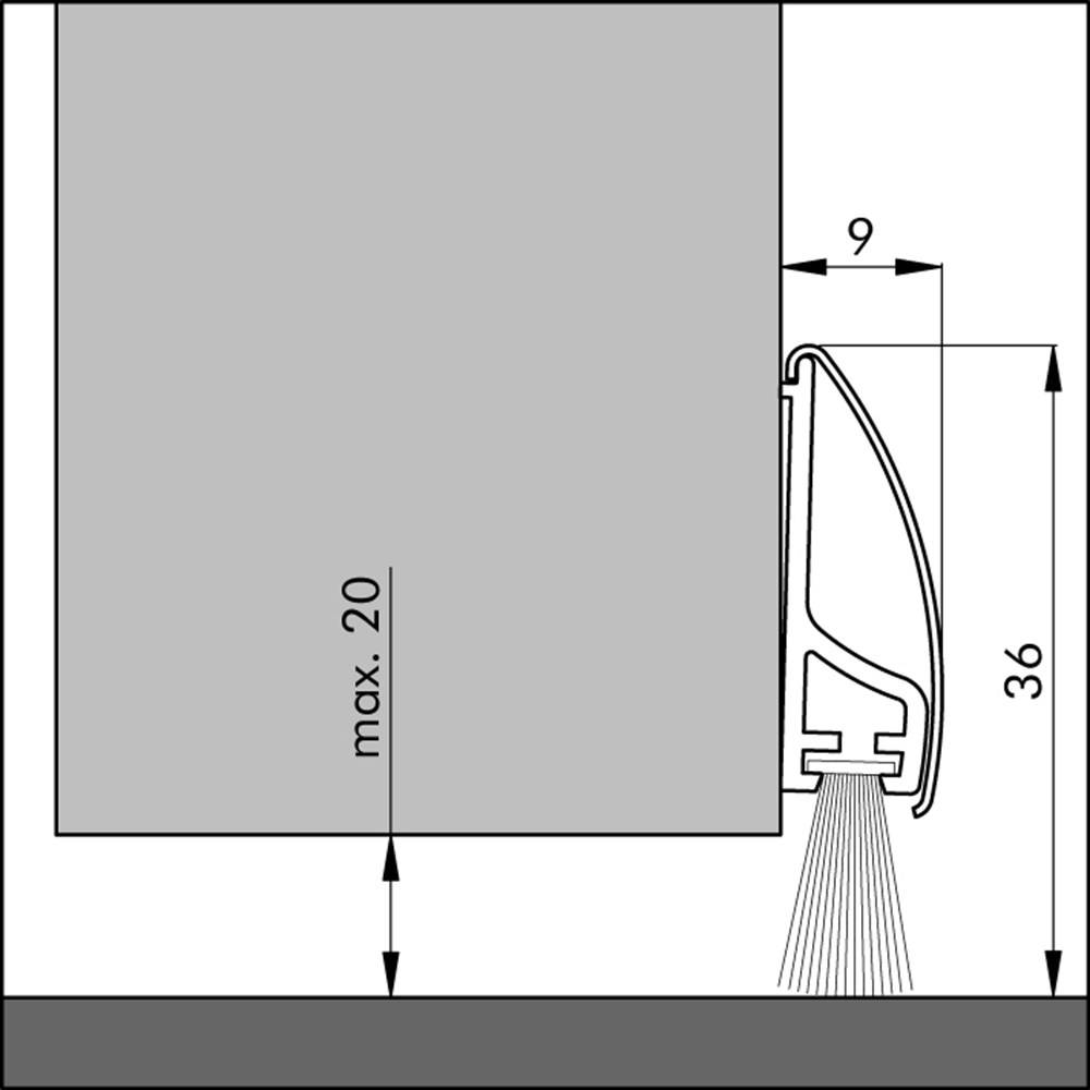 ELLEN Dorpelstrip Ads/Nf-Ar Inox (Rvs) Elton 100Cm-1