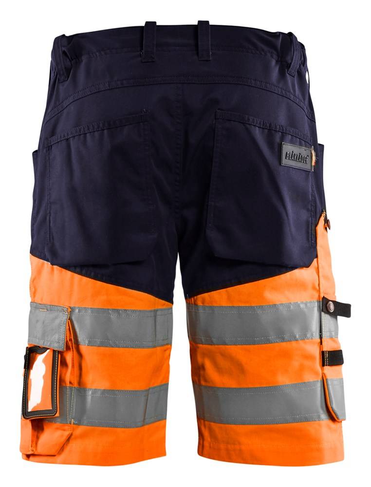 Blakläder Short Stretch High Vis Marineblauw / Oranje C48-1