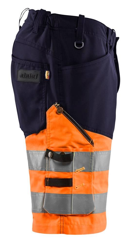Blakläder Short Stretch High Vis Marineblauw / Oranje C48-3