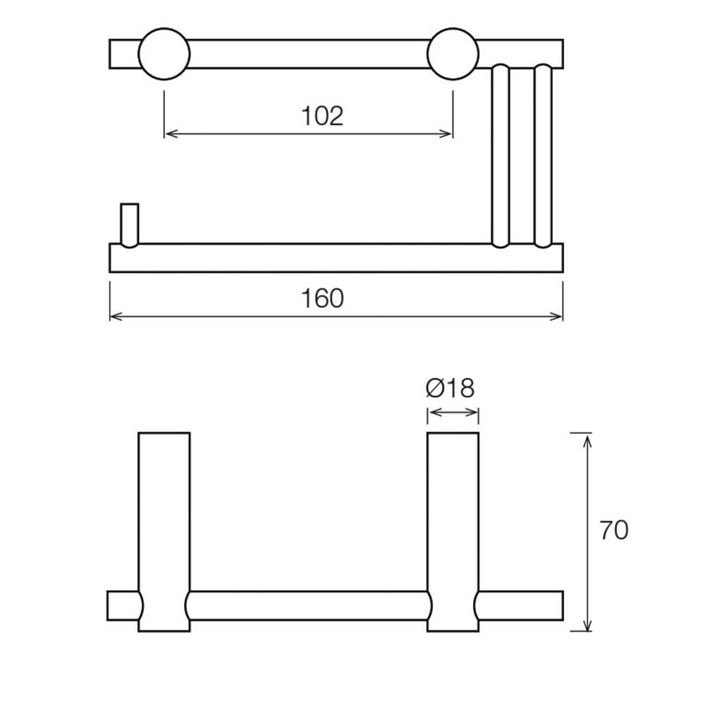 Ivana Necosteel Rvs Toiletrolhouder Z.Klep Type Ku01 47366-1