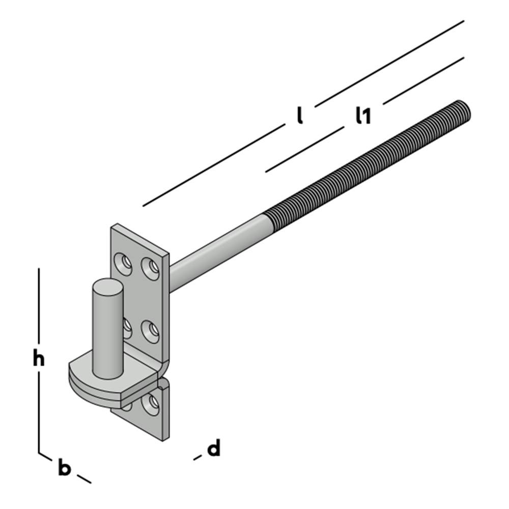 GB Moerduim Verzinkt M12x235mm Pen 16Mm-1