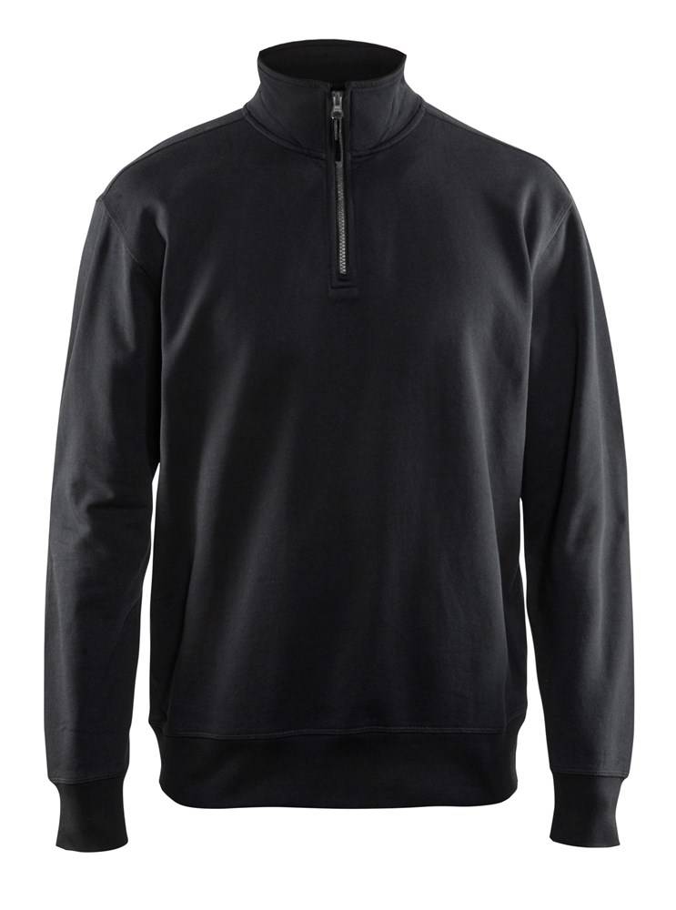 Blakläder Sweater Halve Rits 3369-1158-9900 Zwart Mt.M-0