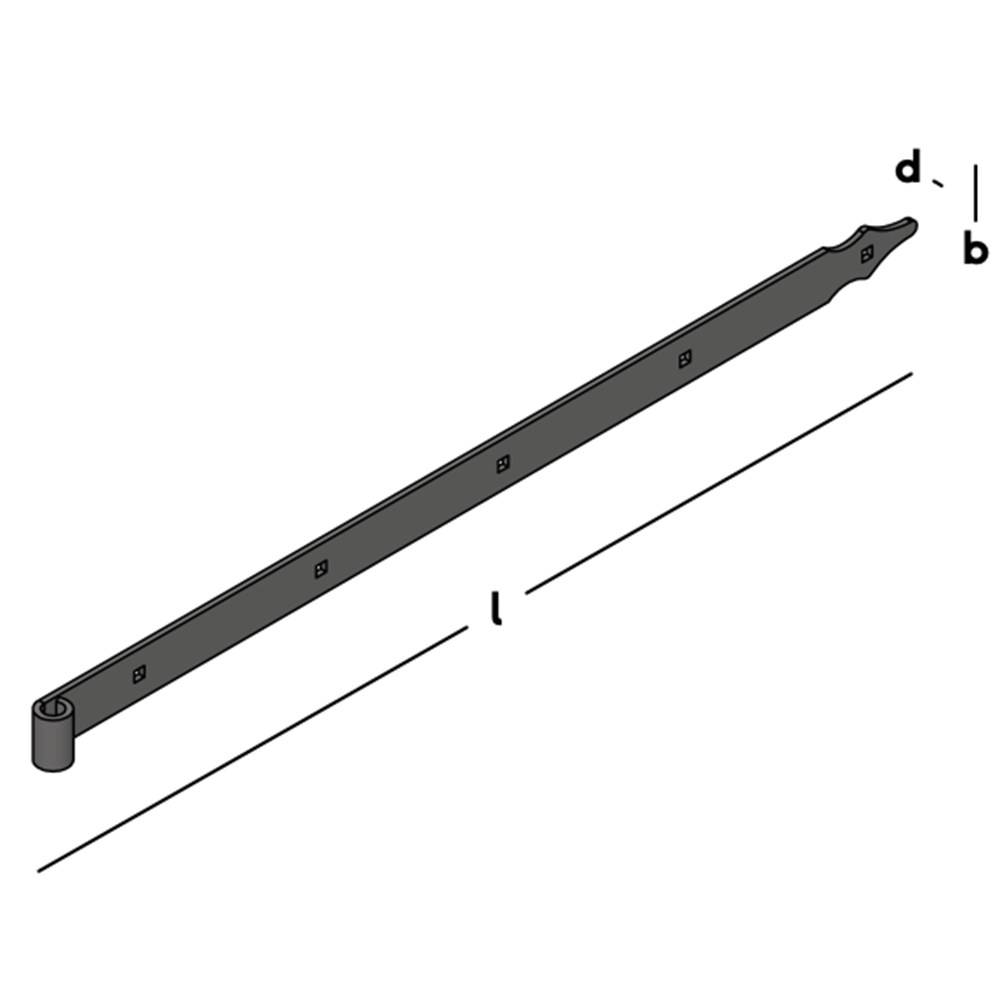Duimheng Epz Zwart Mat Rustica 40X5x 800Mm Gb-1