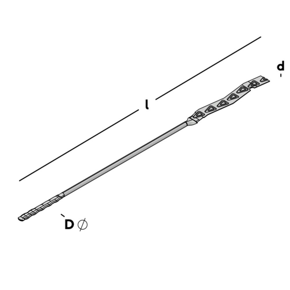 GB Prikspouwanker Rvs 316 O.G. 340Mm Spouw Max 200Mm - 250 stuks-1