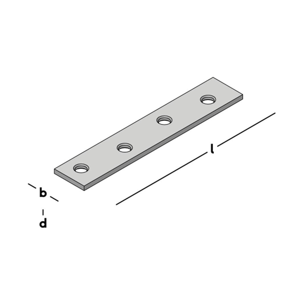 GB Verbindingsplaat Verz 80Mm 15X2mm Nr. 82215-2