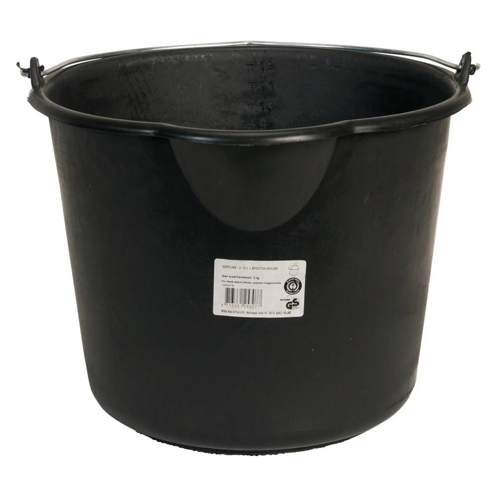 Berdal Rubber & Plastics Emmer Plastic Zwart 12 Ltr Met Schenktuit-1