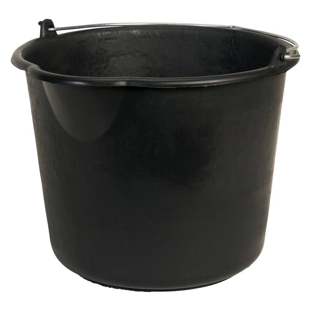 Berdal Rubber & Plastics Emmer Plastic Zwart 12 Ltr Met Schenktuit-2