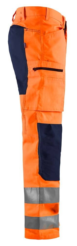 Blakläder Werkbroek Stretch High Vis Oranje / Marineblauw C54-3