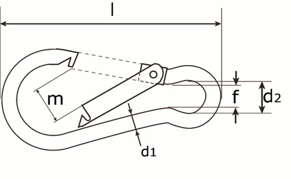 DULIMEX Karabijnhaak Verz. 6X60mm Max. 120Kg-1