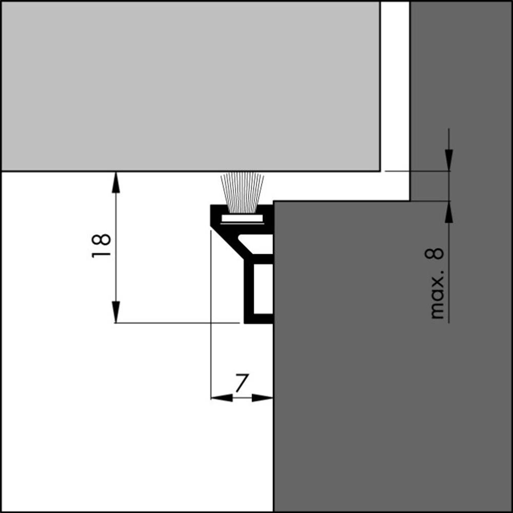 ELLEN Tochtprofiel Ats B (M/Borstel) Elton 230Cm-1
