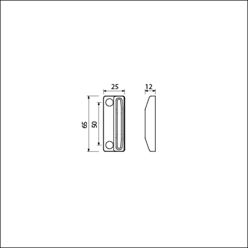 Sluitplaat 142826 Ivana Zamac Vlak 65 X 25 Mm-1