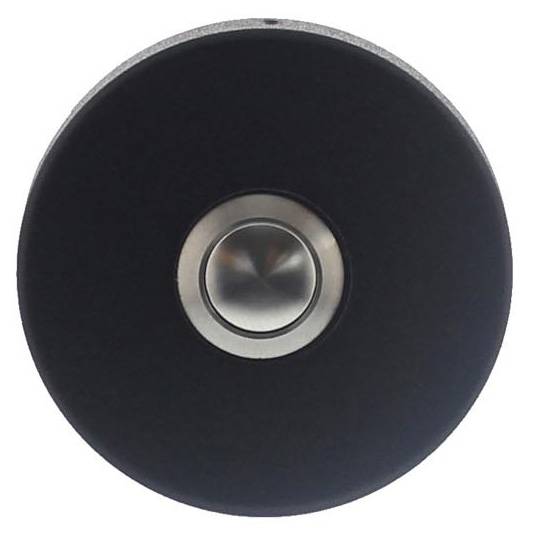 VAN LEEUWEN Beldrukker Rond 53Mm Rvs/Mat Zwart-0