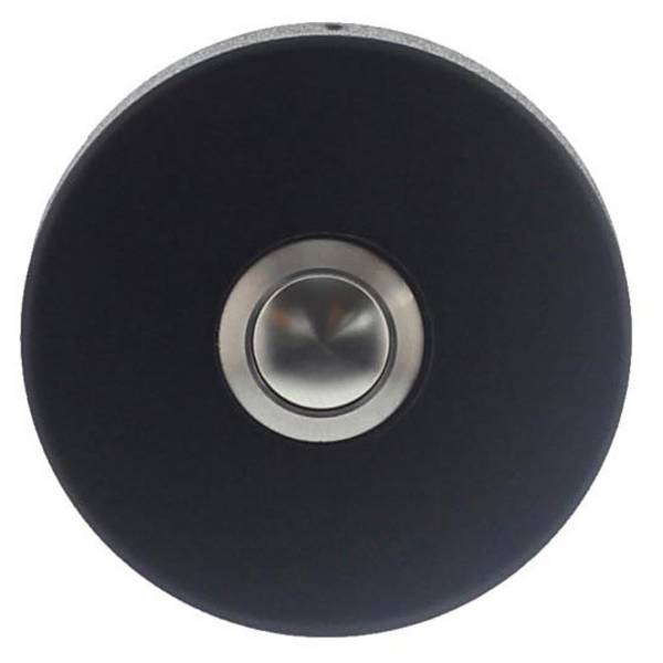 VAN LEEUWEN Beldrukker Rond 53Mm Rvs/Mat Zwart