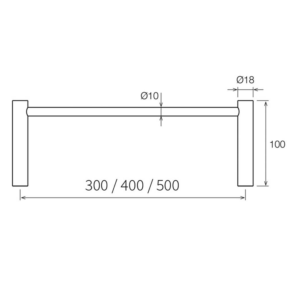 Ivana Necosteel Rvs Handdoekstang 500Mm Type Ku20 500-1