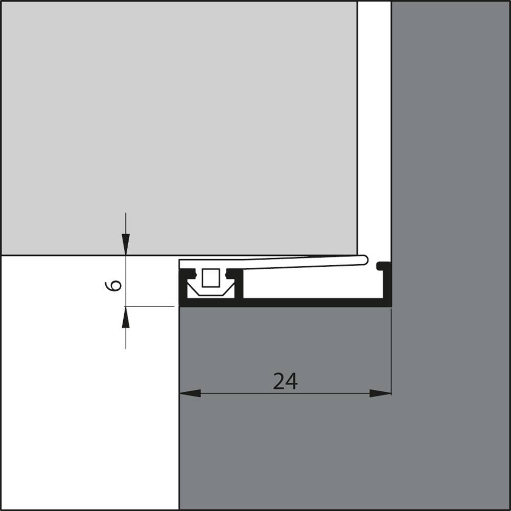 ELLEN Tochtprofiel Aib3-N 25 V/Brandwerende Deuren / 300Cm-1