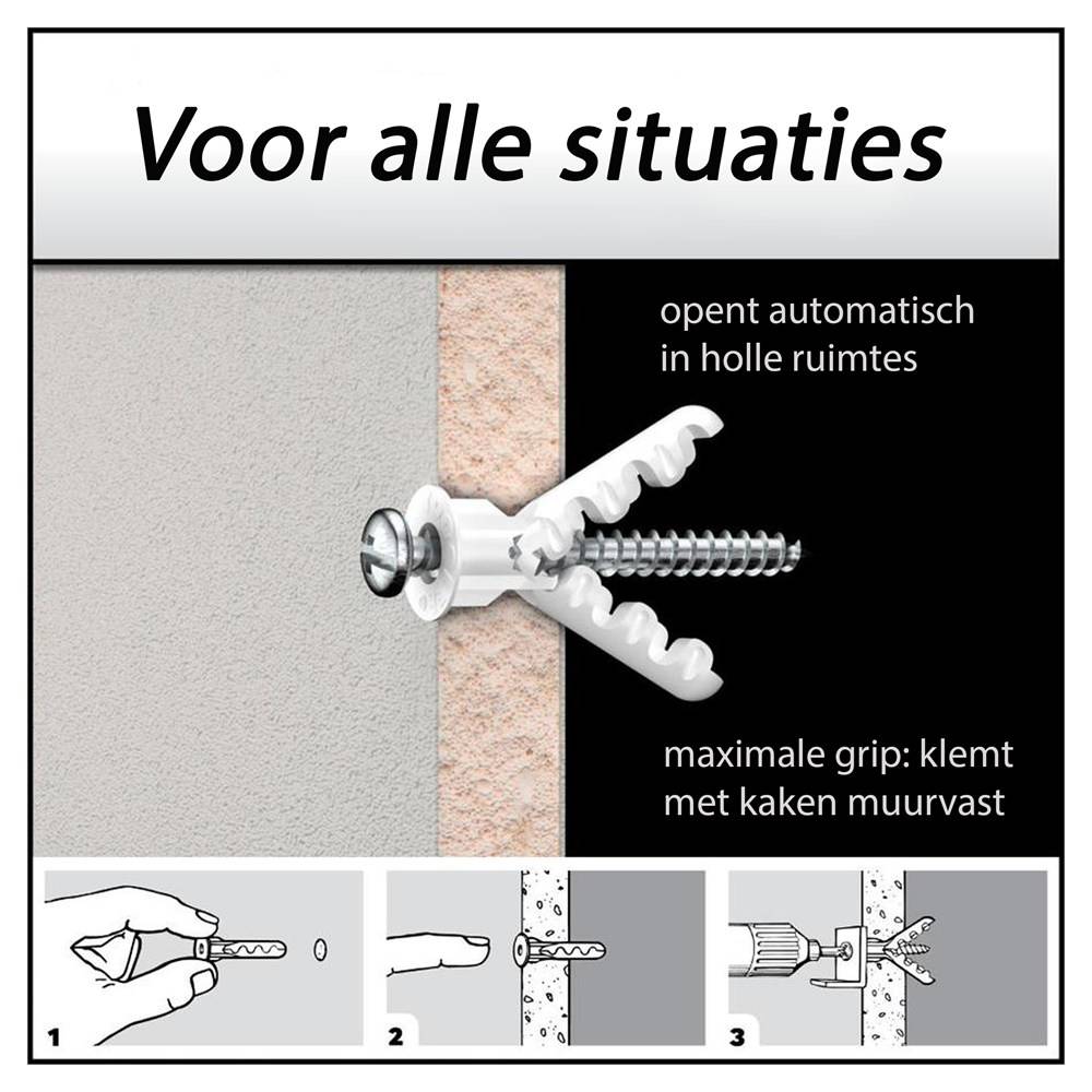 TOGGLER Universeel Plug Alligator Af5 Met Flens - 100 stuks-2
