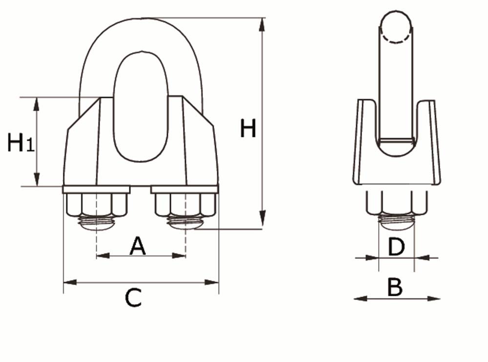 DULIMEX Staaldraadklem Rvs V/ 4Mm Staaldraad-1