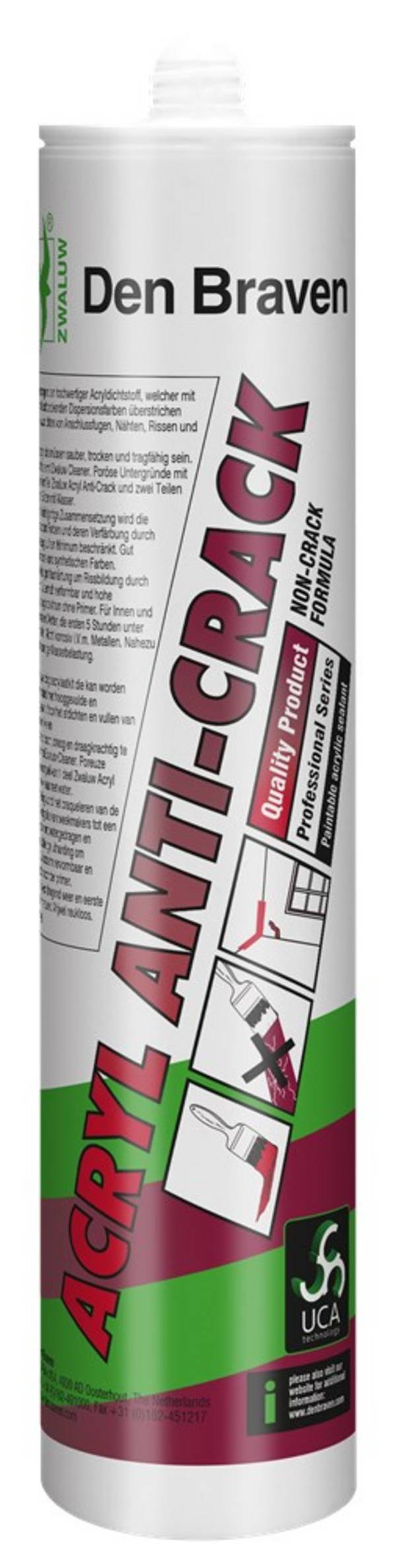 4X Zwaluw Acryl Anti-Crack Wit 310Ml
