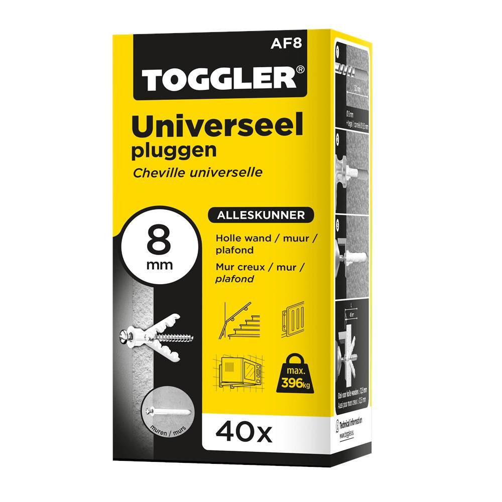 TOGGLER Universeel Plug Alligator Af8 M/ Flens Doos 40 Stuks-3