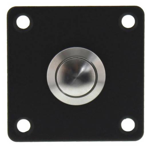 VAN LEEUWEN Beldrukker Vierkant 42Mm Rvs/Mat Zwart-0