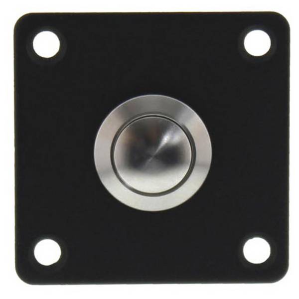 VAN LEEUWEN Beldrukker Vierkant 42Mm Rvs/Mat Zwart