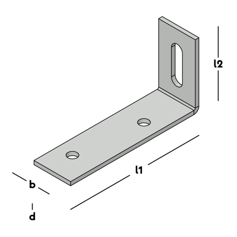 GB Keukenmontagehoek Verz 70X35mm 20X2mm Nr.82463-1