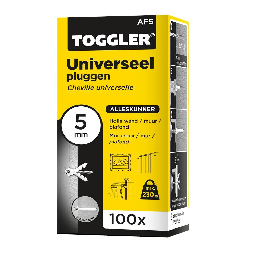 TOGGLER Universeel Plug Alligator Af5 Met Flens - 100 stuks-3
