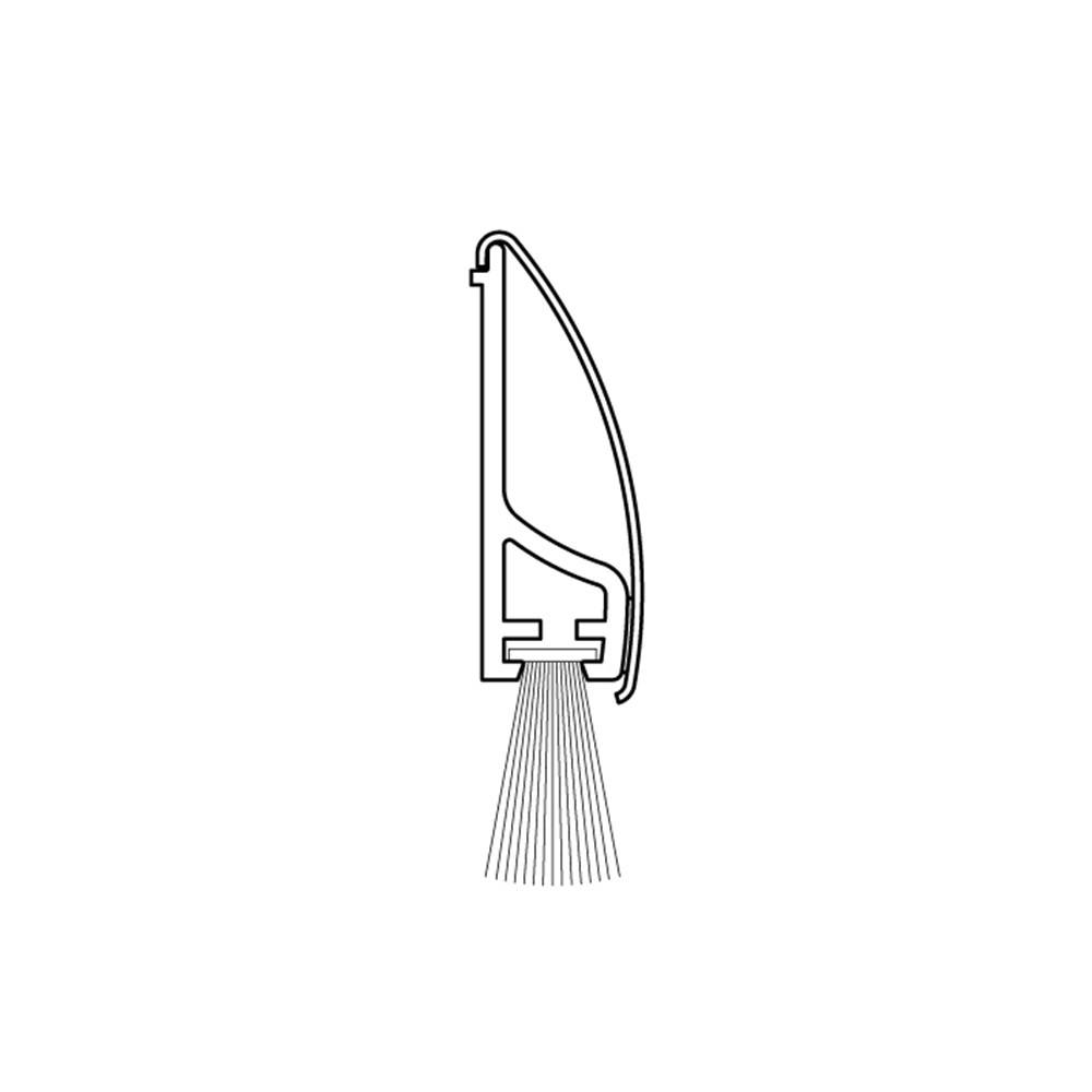 ELLEN Dorpelstrip Ads M/Borstel Inox (Rvs) De Luxe 100Cm-1