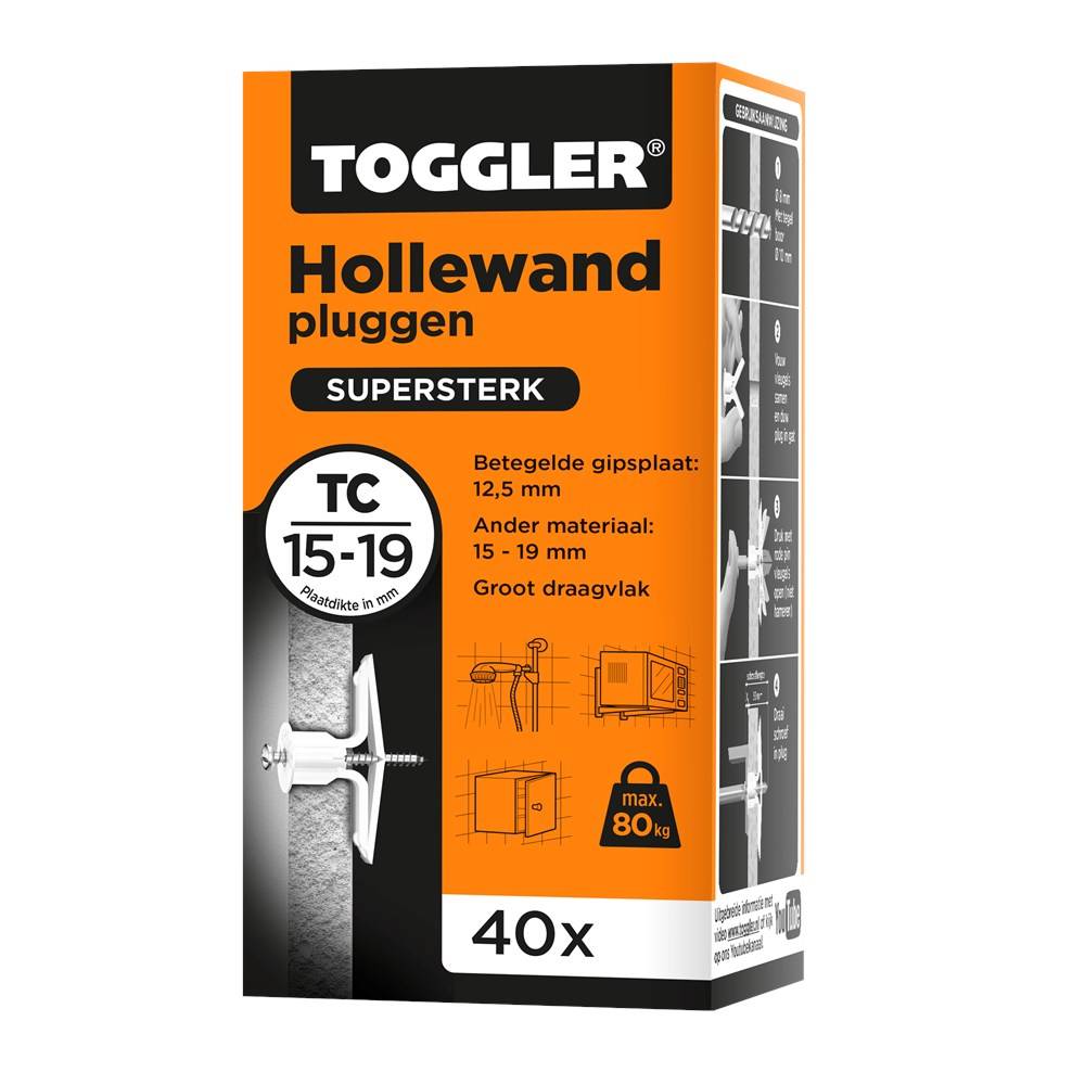Hollewandpluggen Toggler Tc Doos 40 Stuks-2