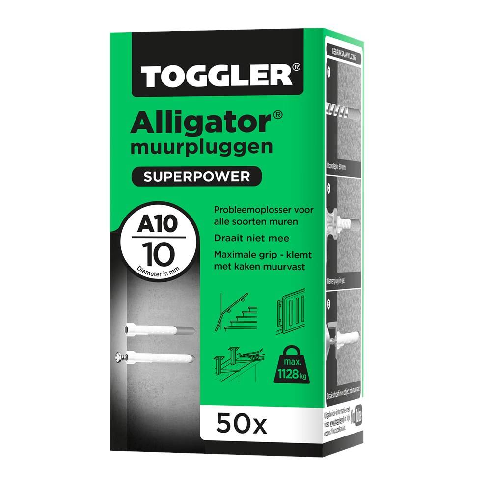 TOGGLER Pluggen Alligator A10 10Mm - 50 stuks-1