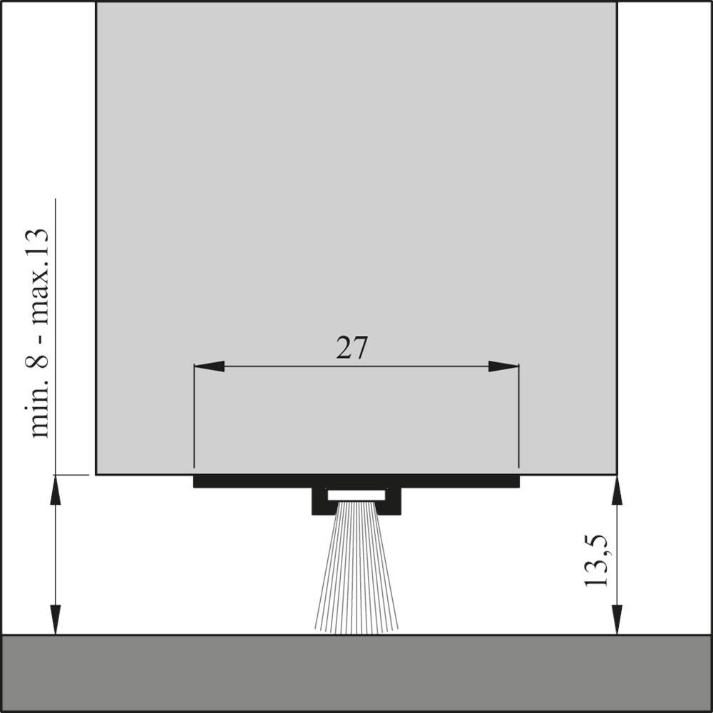 ELLEN Dorpelstrip Dbs Met Borstel Elton 100Cm-0