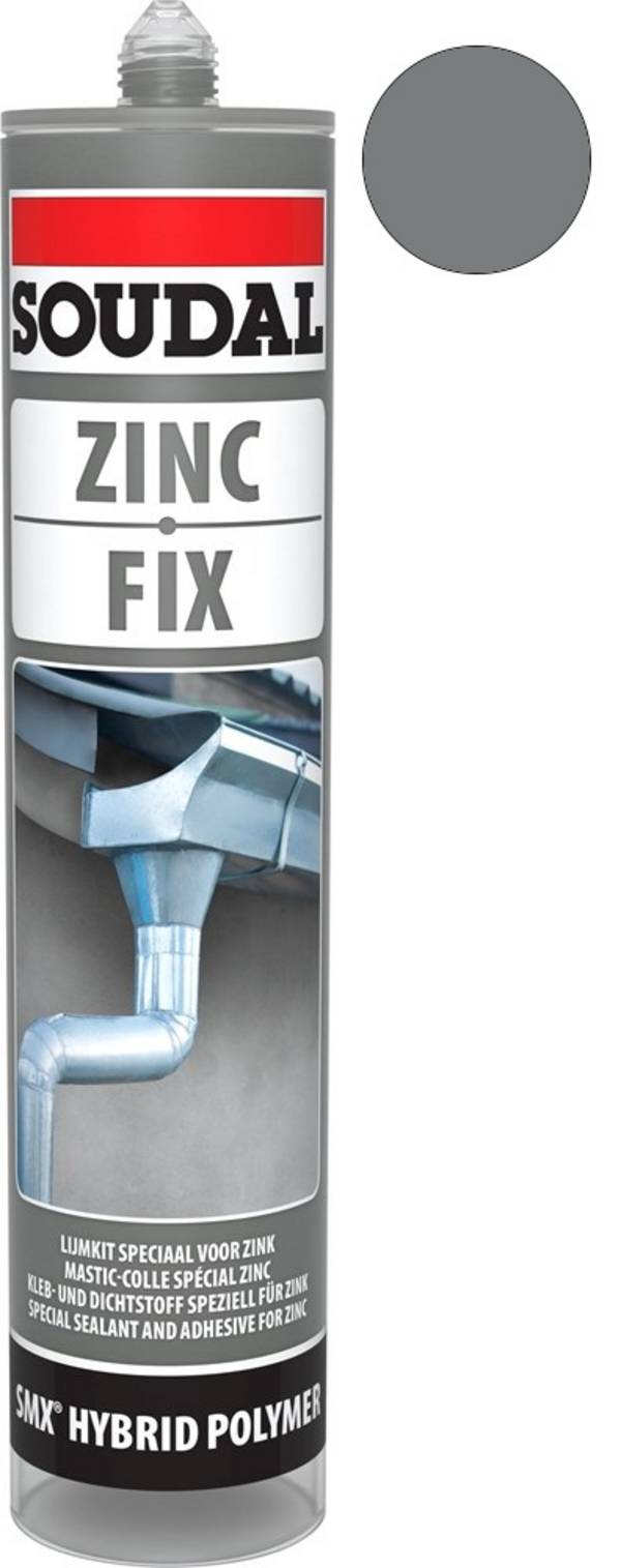 Soudal Zinc Fix Elast. Lijmkit Ms Polymer 290Ml