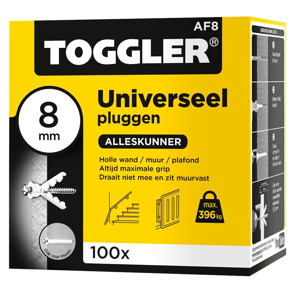 TOGGLER Universeel Plug Alligator Af8 Met Flens - 100 stuks-3
