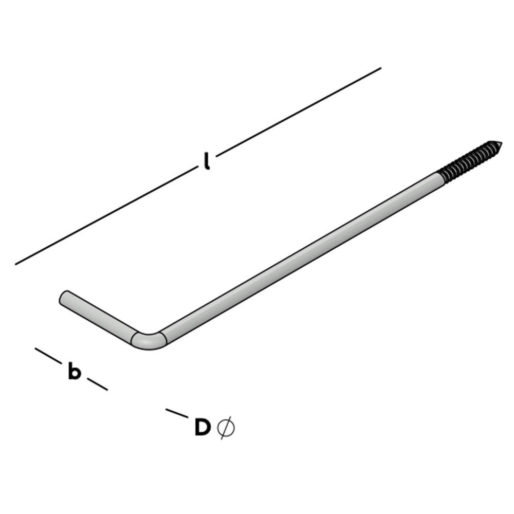 GB Kozijnanker 200X50x6 Mm. Draad Rvs - 100 stuks-1