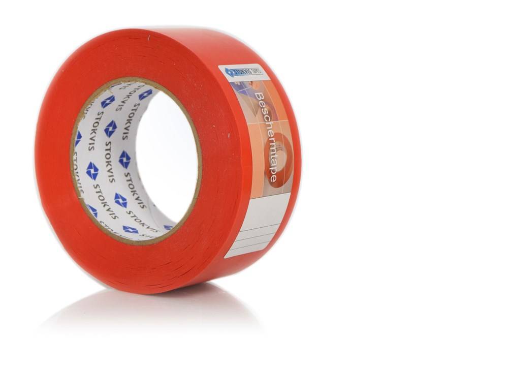 Stokvis Tapes Beschermtape Removable Pvc Rood 48Mmx33m Outdoor-0