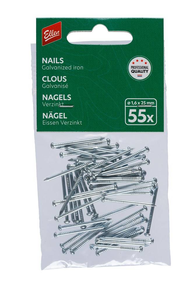 ELLEN Tochtstrip Draadnagels Zak=55 Stuks Elton Ijzervern.-1