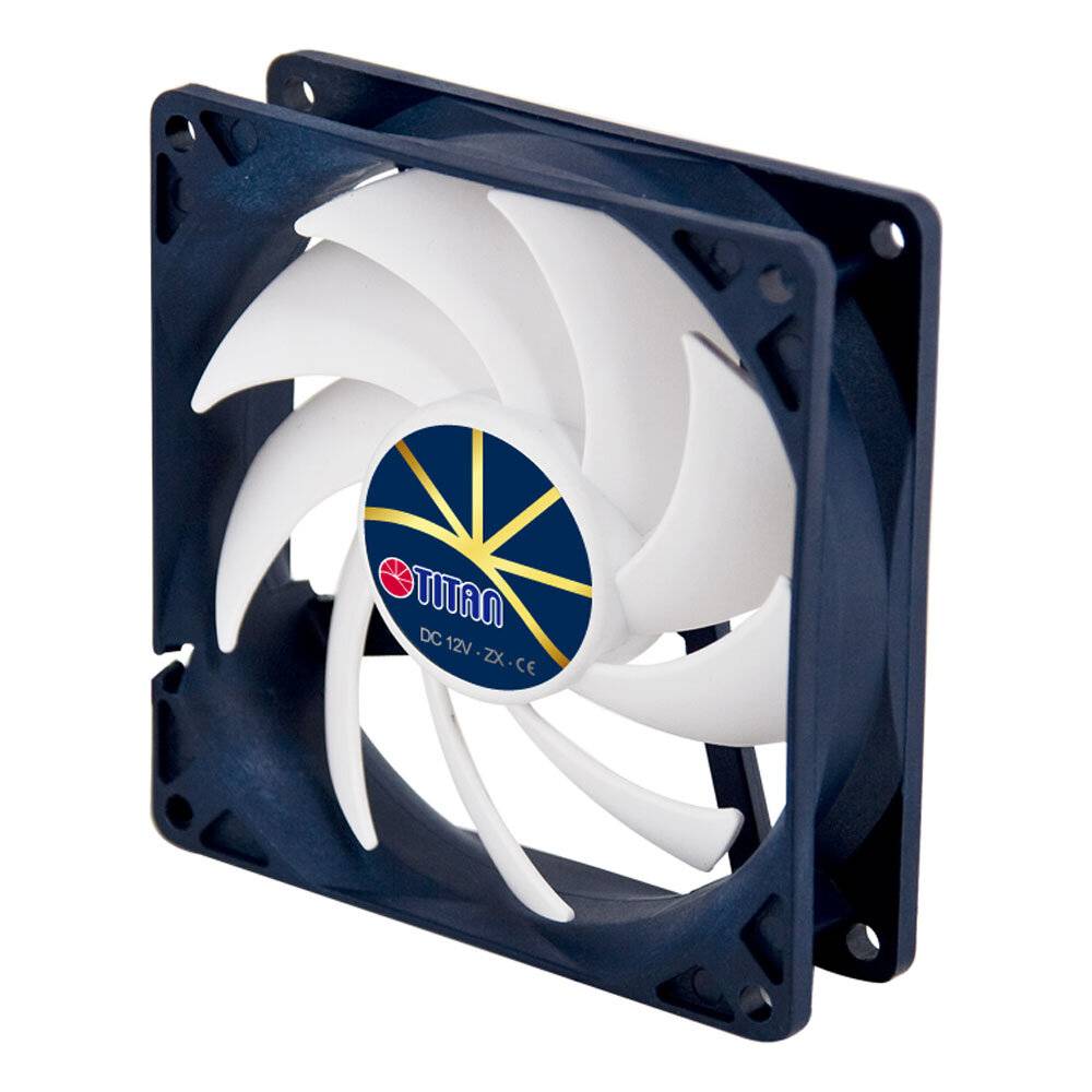 Titan Extreme Silent ventilator (case fan) voor in de PC met Z-Axis lager en PWM-functie - 92 x 92 x 25 mm-3