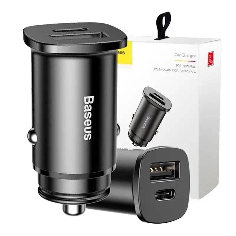 Bekroonde afbeelding voor BASEUS CCALL-AS01 USB voedingseenheid; USB A aansluiting,USB C aansluiting; 30W - 1 stuk