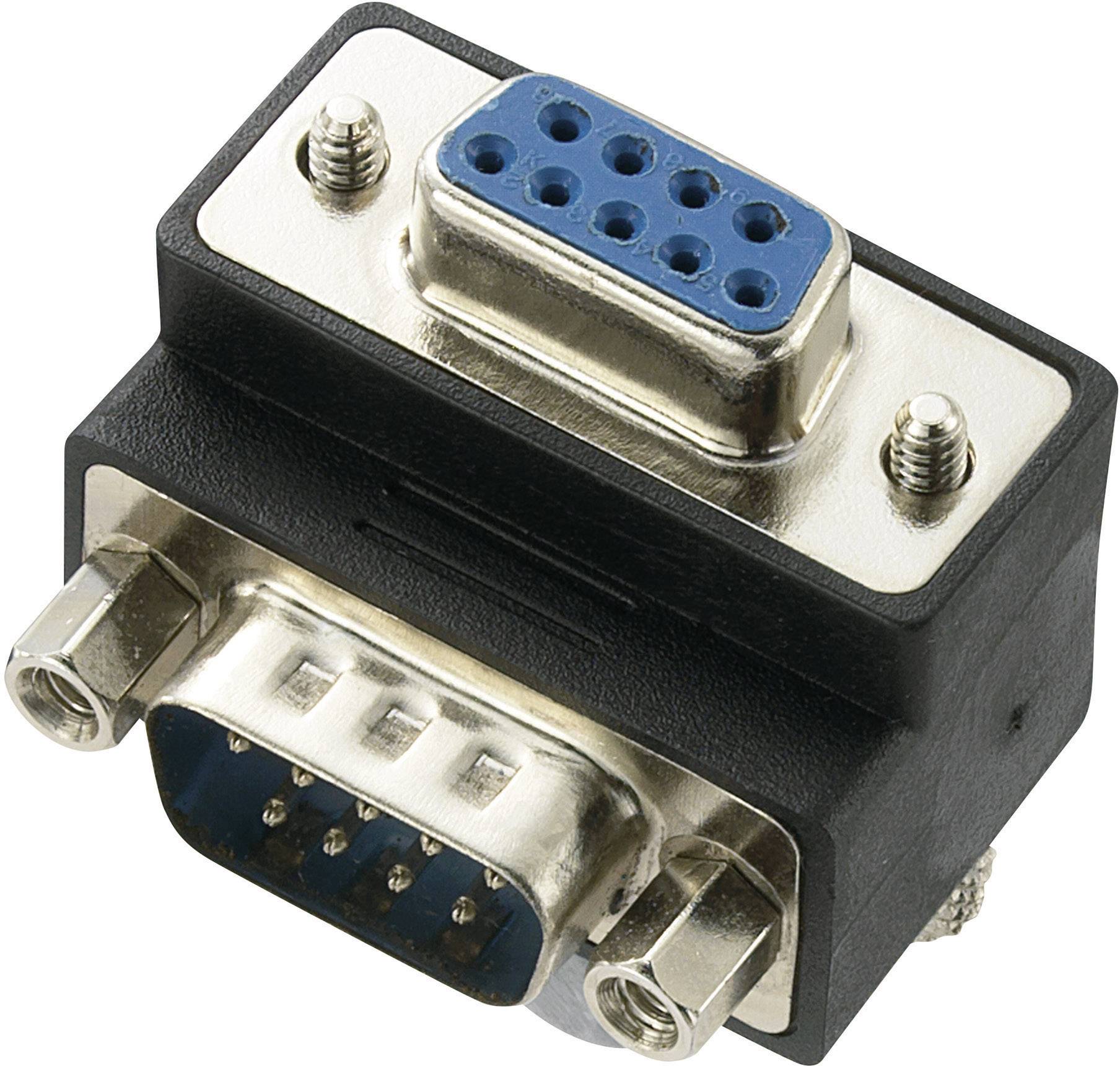 Een VGA-gender-changer-adapter met een blauwe stekker en aansluitbus, geschikt voor het verbinden van twee VGA-kabels met elkaar.