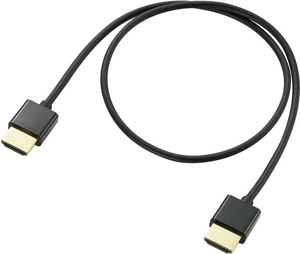 SpeaKa Professional SP-9070576 HDMI-kabel HDMI Aansluitkabel HDMI-A-stekker, HDMI-A-stekker 0.50 m Zwart 4K UHD, Audio Return Channel (ARC), Vergulde steekcontacten