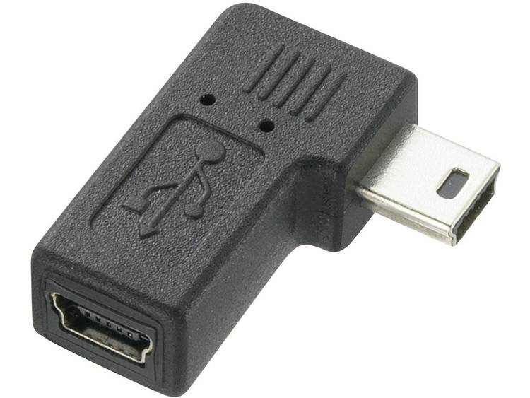 USB 2.0 Adapter [1x USB 2.0 stekker mini-B 1x USB 2.0 bus mini-B] Zwart