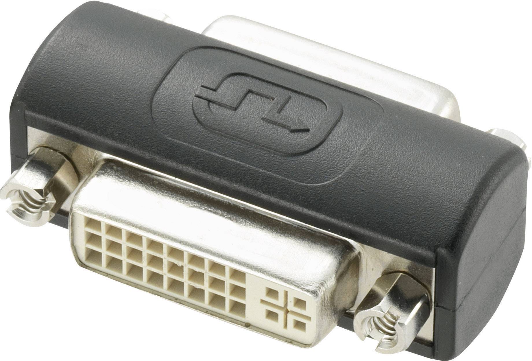 Renkforce DVI Adapter [1x DVI-hona 24+5 pol - 1x DVI-hona 24+5 pol] Svart