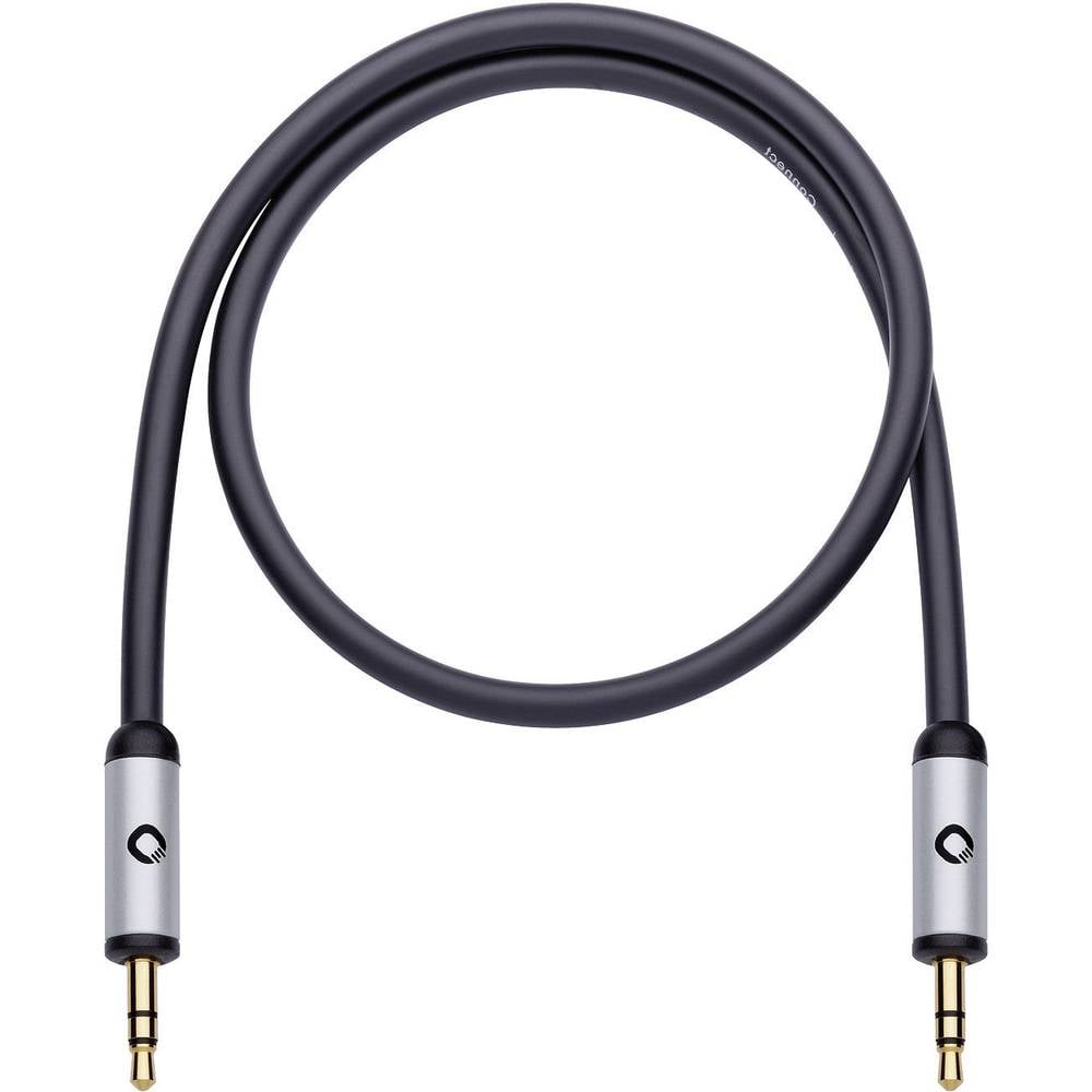 Oehlbach i-Connect J-35 Jackplug Audio Aansluitkabel [1x Jackplug male 3,5 mm - 1x Jackplug male 3,5 mm] 5.00 m Zwart Vergulde steekcontacten