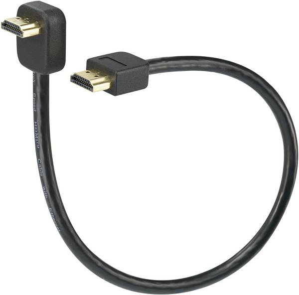 SpeaKa Professional SP-7870508 HDMI-kabel HDMI Aansluitkabel HDMI-A-stekker, HDMI-A-stekker 0.30 m Zwart 4K UHD, Audio Return Channel (ARC), Vergulde steekcontacten