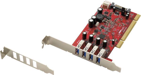 Renkforce  4 poorten USB 3.2 Gen 1-controllerkaart USB-A PCI