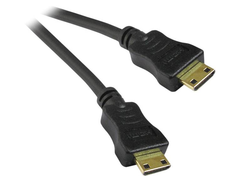HDMI Aansluitkabel [1x HDMI-stekker C mini <=> 1x HDMI-stekker C mini] 3.00 m Zwart