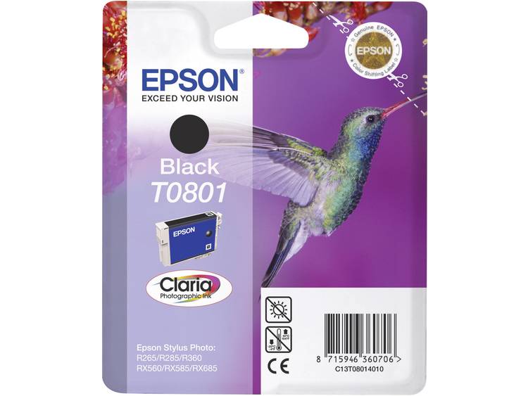 Epson Inkt T0801 Origineel Zwart C13T08014011