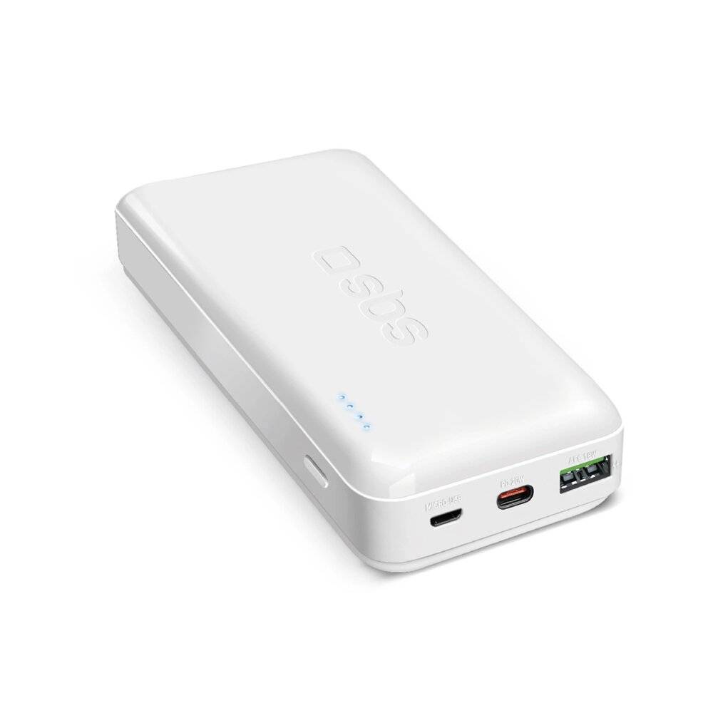 Bekroonde afbeelding voor SBS Powerbank 20.000 mAh Power Delivery 20W Multi-Port weiss